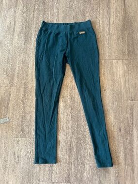 Matilda Jane skinny leg teal colored stretch pants (size small)